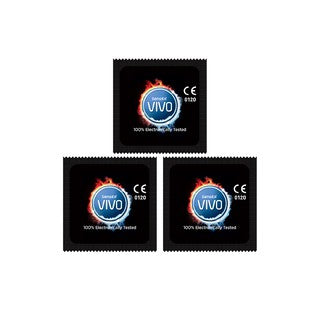 VIVO Fire & Ice Kondom isi 3 Pcs / Sensasi Ekstra Tahan Lebih Lama