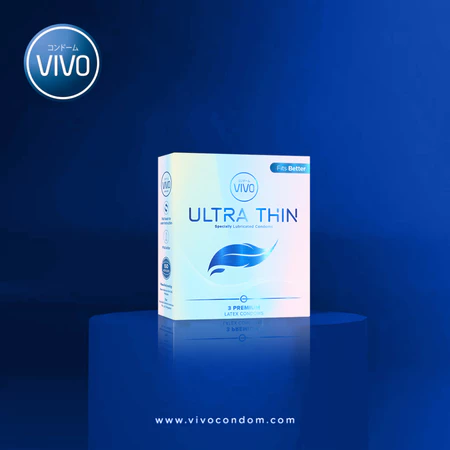 VIVO Kondom Ultra Tipis isi 12 Pcs / Tipis Ekstra Aman