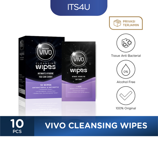 VIVO Cleansing Wipes isi 10 Sachet / Tisu Basah