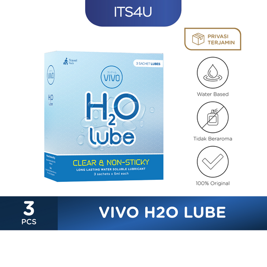 VIVO H2O Lube isi 3 Sachet / Pelumas Kondom Water Based