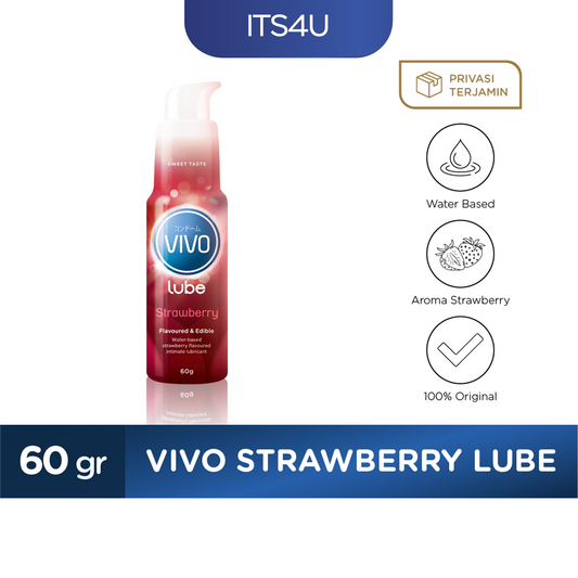 VIVO Strawberry Lube Isi 60gr / Pelumas Lubricant Kondom