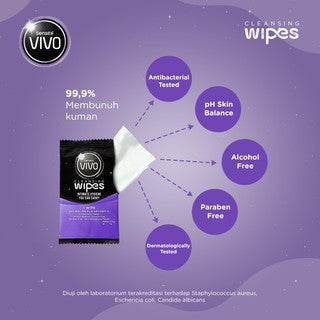 VIVO Cleansing Wipes isi 10 Sachet / Tisu Basah