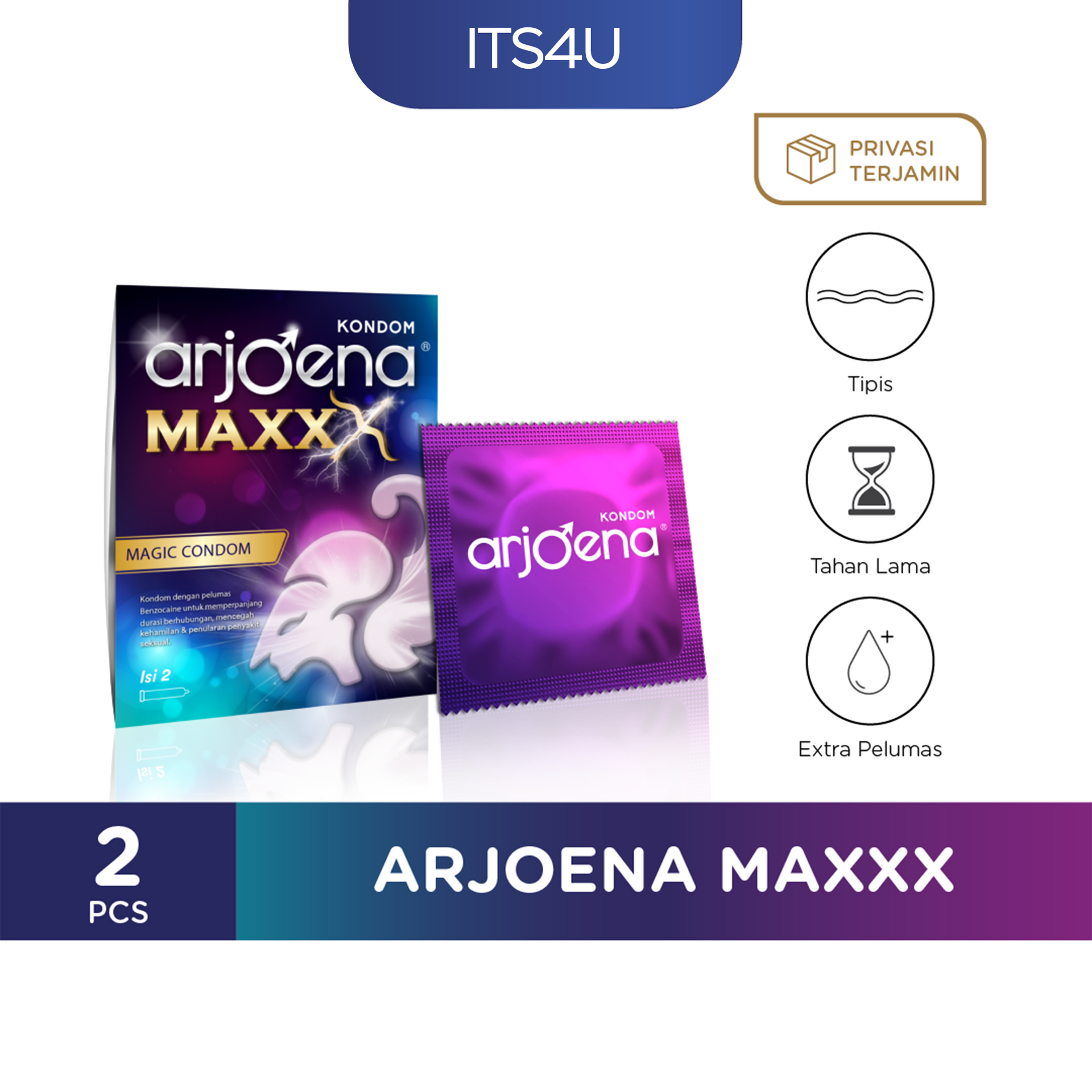 Arjoena Maxxx Kondom isi 2 Pcs / Tipis dan Aman
