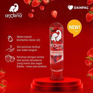Arjoena Strawberry Lube Isi 60gr / Pelumas Pelumas Kondom