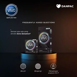 VIVO Kondom Extra Sensation isi 12 Pcs / Bergerigi Sensasi Ekstra-2
