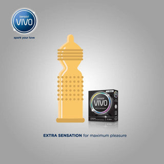 VIVO Kondom Extra Sensation isi 12 Pcs / Bergerigi Sensasi Ekstra-3