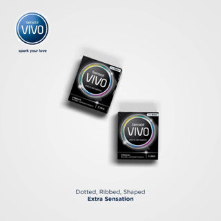VIVO Kondom Extra Sensation isi 12 Pcs / Bergerigi Sensasi Ekstra-4