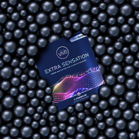VIVO Kondom Extra Sensation isi 3 Pcs / Bergerigi Sensasi Ekstra