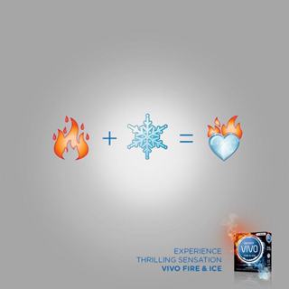 VIVO Fire &amp; Ice Kondom isi 3 Pcs / Sensasi Ekstra Tahan Lebih Lama