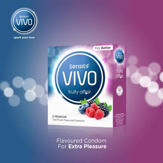 VIVO Fruity Affair Kondom isi 3 Pcs / Aroma Manis Segar-3