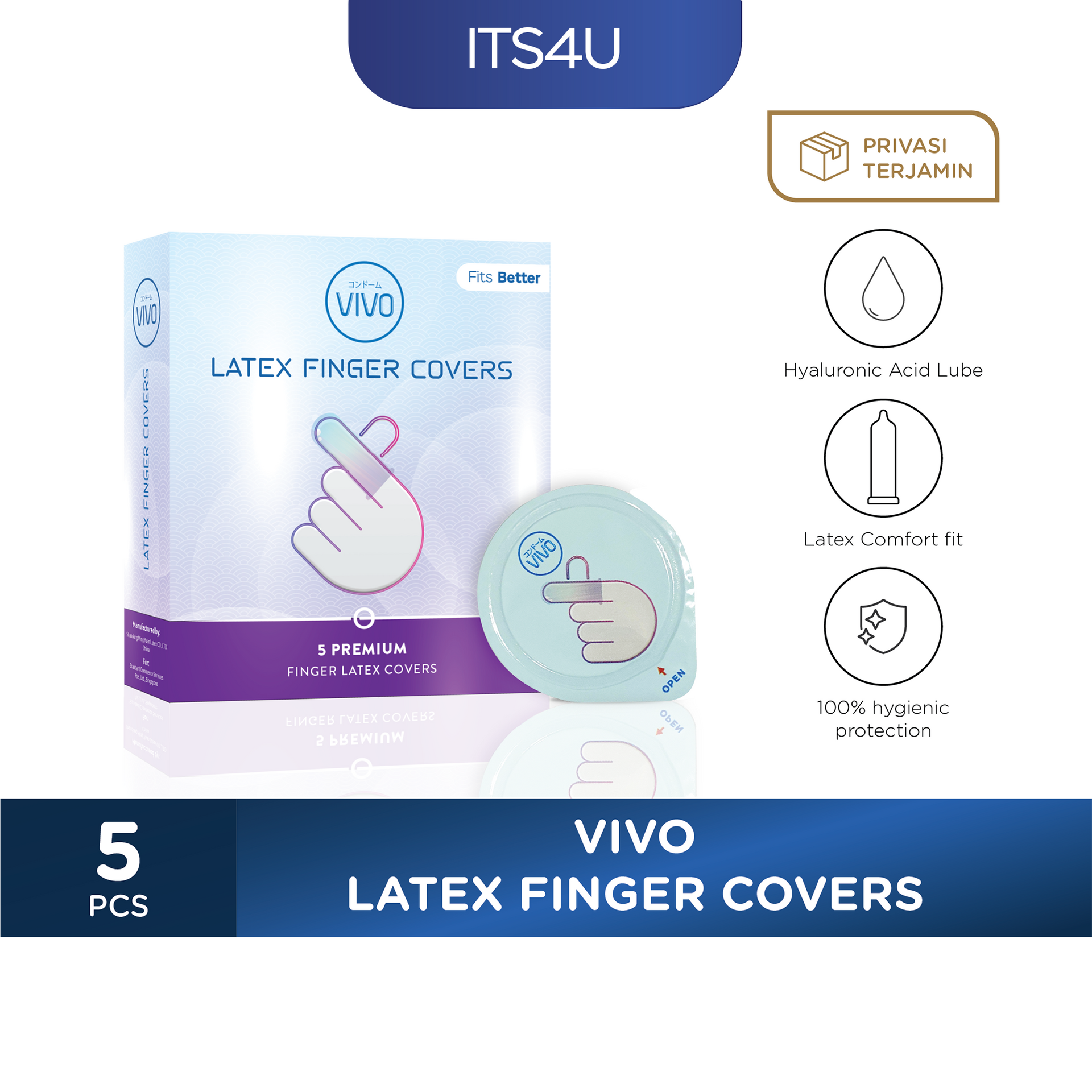 VIVO Latex Finger Covers isi 5 Pcs / Sarung Jari Tangan Lateks