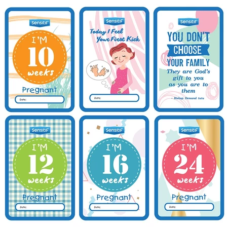 Sensitif Milestone Pregnancy Card / Kartu Kehamilan Untuk Ibu