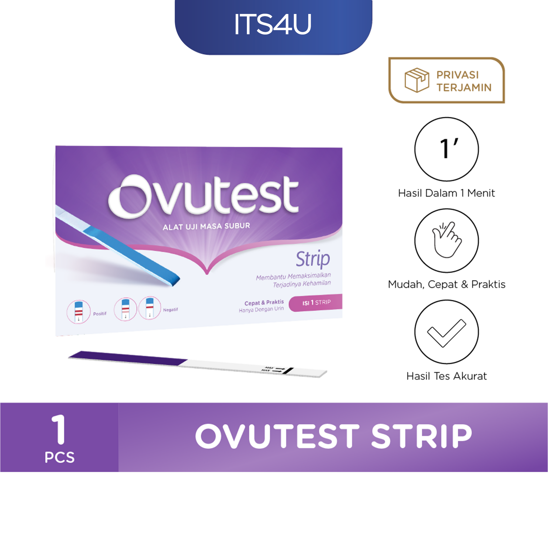 Ovutest Strip Isi 1 Pcs / Ovulation Test Alat Tes Masa Subur