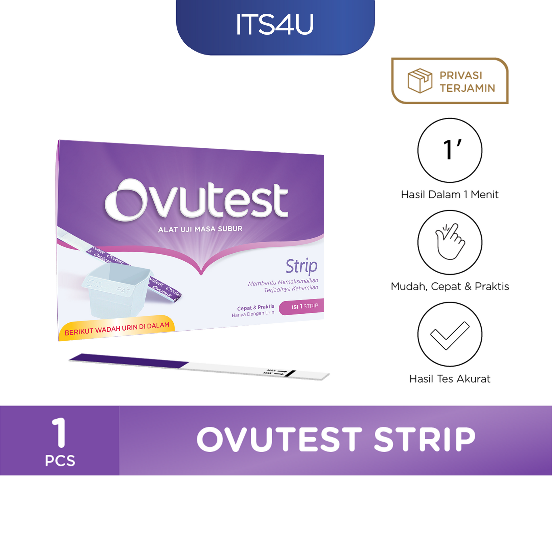 Ovutest Strip Isi 1 Pcs / Ovulation Test Alat Tes Masa Subur