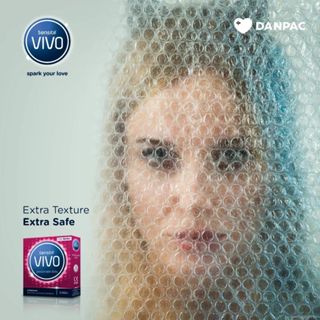 VIVO Kondom Passionate Dots isi 3 Pcs / Tekstur Bintil Sensasi Ekstra-4