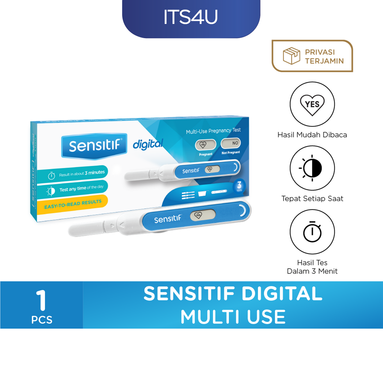 Sensitif Digital Multiuse Test Pack isi 1 Pcs / Alat Tes Kehamilan