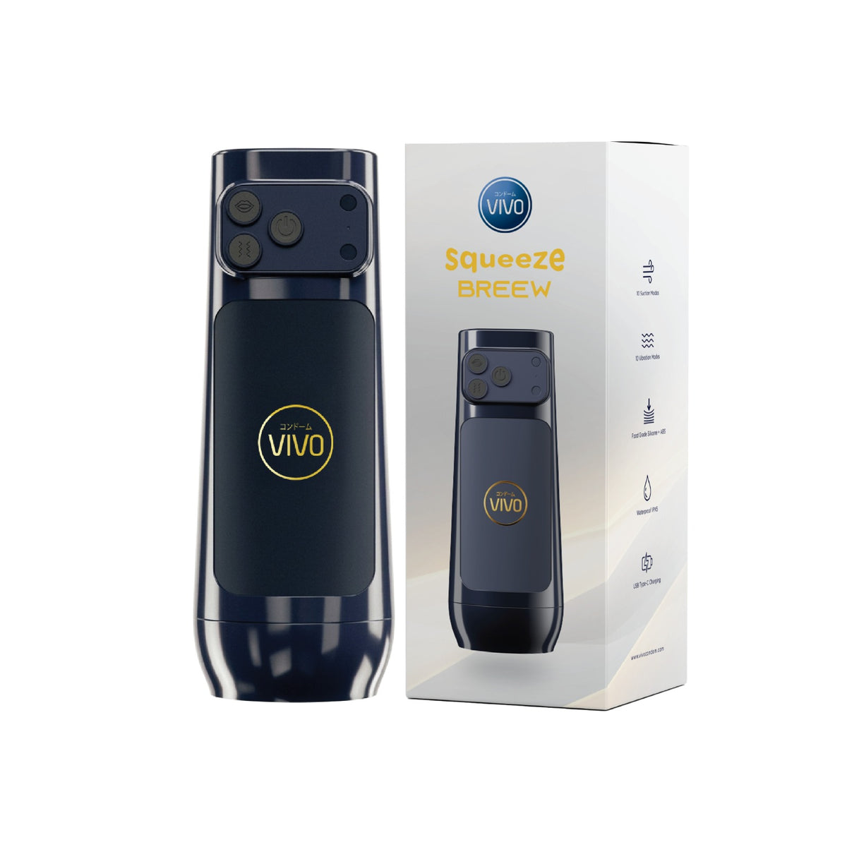 VIVO SQUEEZE BREEW – Personal Wellness Device Free VIVO Bubble Gum Lube 60gr
