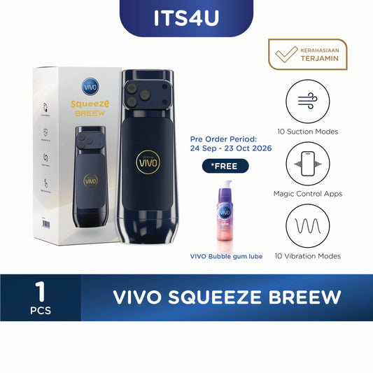 VIVO SQUEEZE BREEW – Personal Wellness Device Free VIVO Bubble Gum Lube 60gr