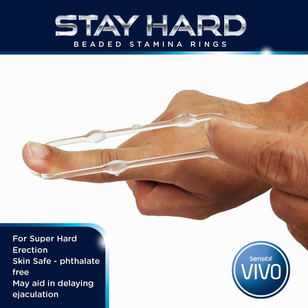 VIVO Stay Hard - Cockring Original Silikon Beaded
