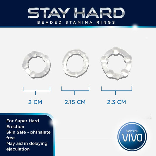 VIVO Stay Hard - Cockring Original Silikon Beaded