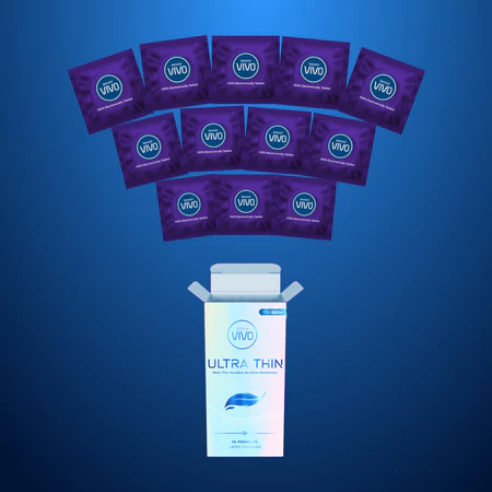VIVO Kondom Ultra Tipis isi 12 Pcs / Tipis Ekstra Aman