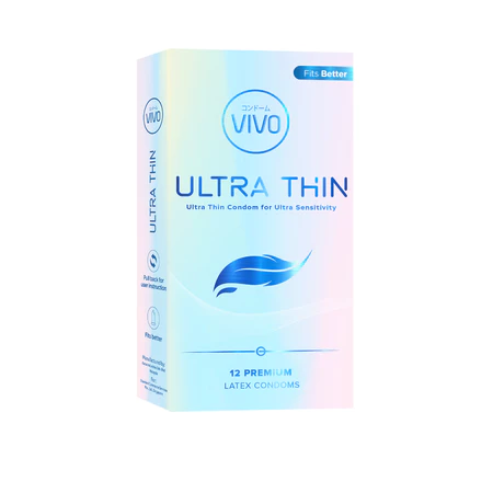 VIVO Kondom Ultra Tipis isi 12 Pcs / Tipis Ekstra Aman