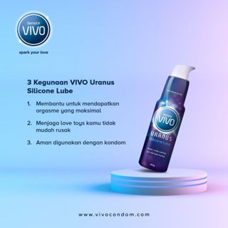 VIVO Uranus Silicone Lube isi 60gr / Pelumas Pelumas Kondom
