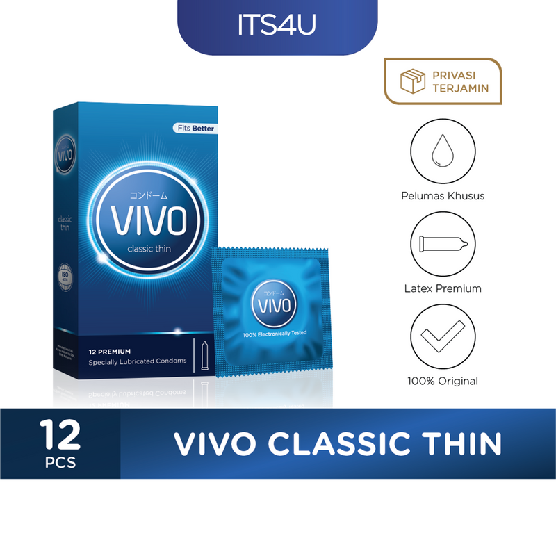 VIVO Kondom Super Safe / Classic Thin isi 12 Pcs / Tipis Ekstra Aman-2