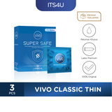 VIVO Kondom Super Safe isi 3 Pcs / Tipis Ekstra Aman