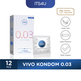 VIVO Kondom 0.03 isi 12 Pcs / Ekstra Tipis Ekstra Aman