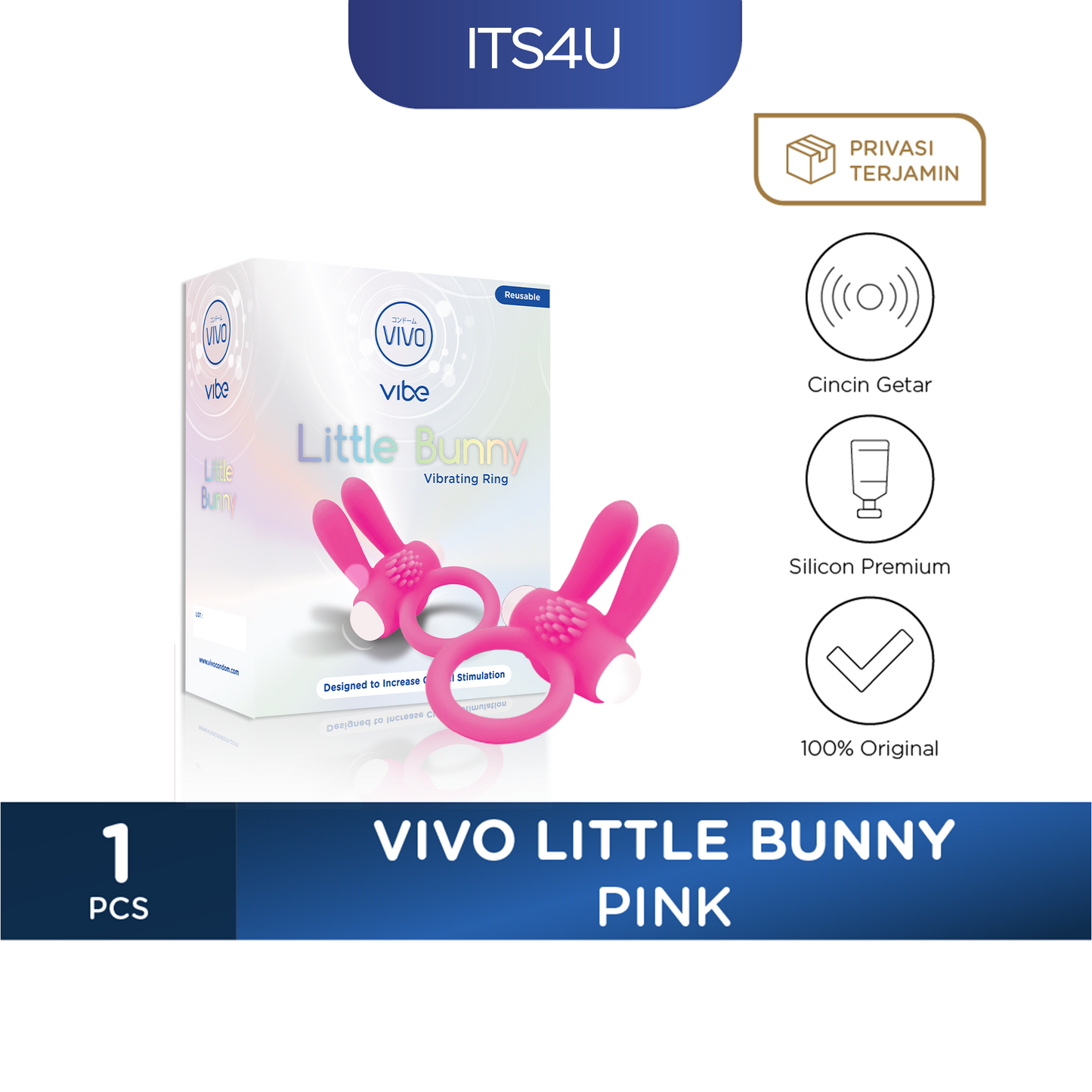 VIVO Alat Getar - Kelinci Kecil | Merah Muda, Biru