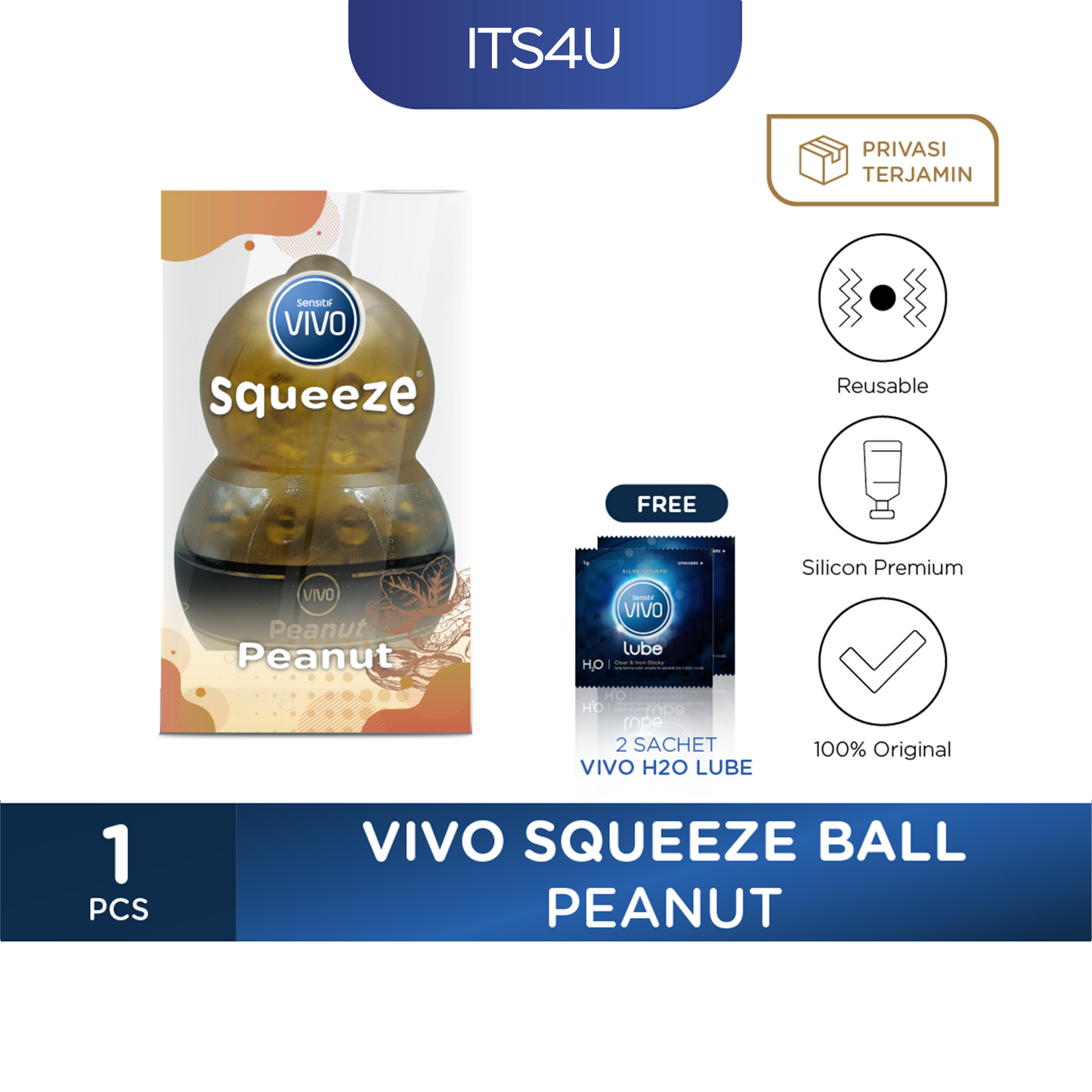 VIVO Squeeze Ball Free VIVO Bubble Gum Lube 60gr