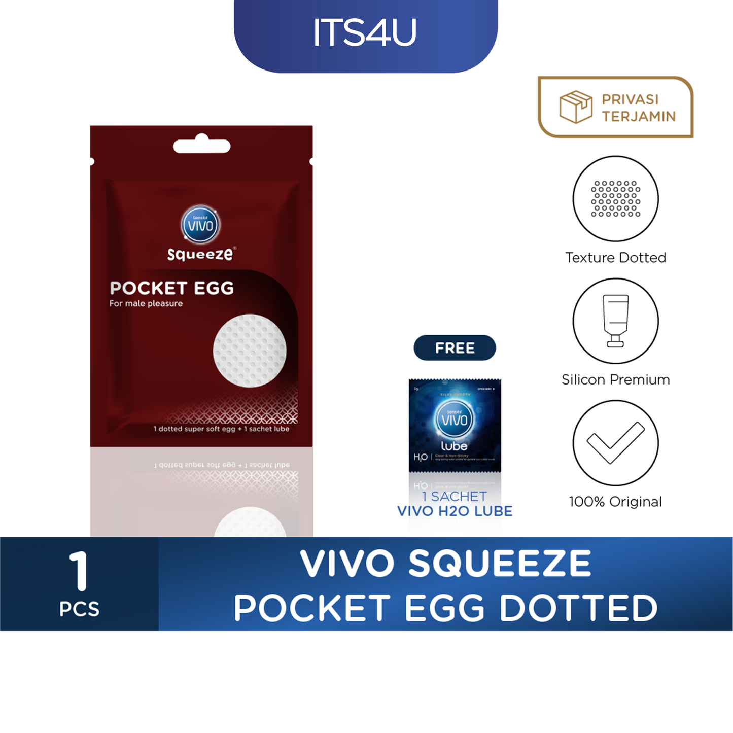 VIVO Squeeze Pocket Egg | Wavy, Dotted