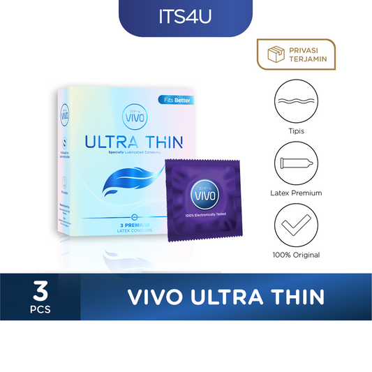 VIVO Kondom Ultra Thin isi 3 Pcs / Tipis Ekstra Aman
