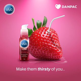 VIVO Strawberry Lube Isi 60gr / Pelumas Pelumas Kondom