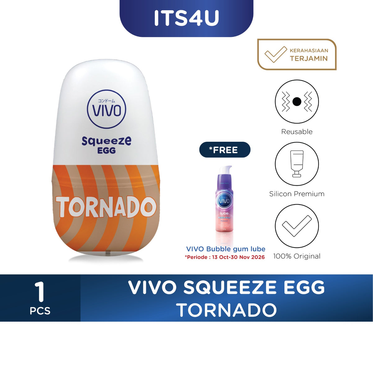 VIVO Squeeze Egg Free VIVO Bubble Gum Lube 60gr