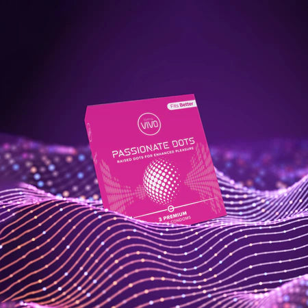 VIVO Kondom Passionate Dots isi 3 Pcs / Tekstur Bintil Sensasi Ekstra